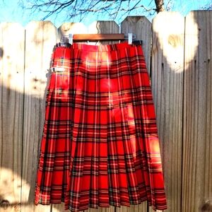Vintage Pleated James Pringle Tartan Skirt